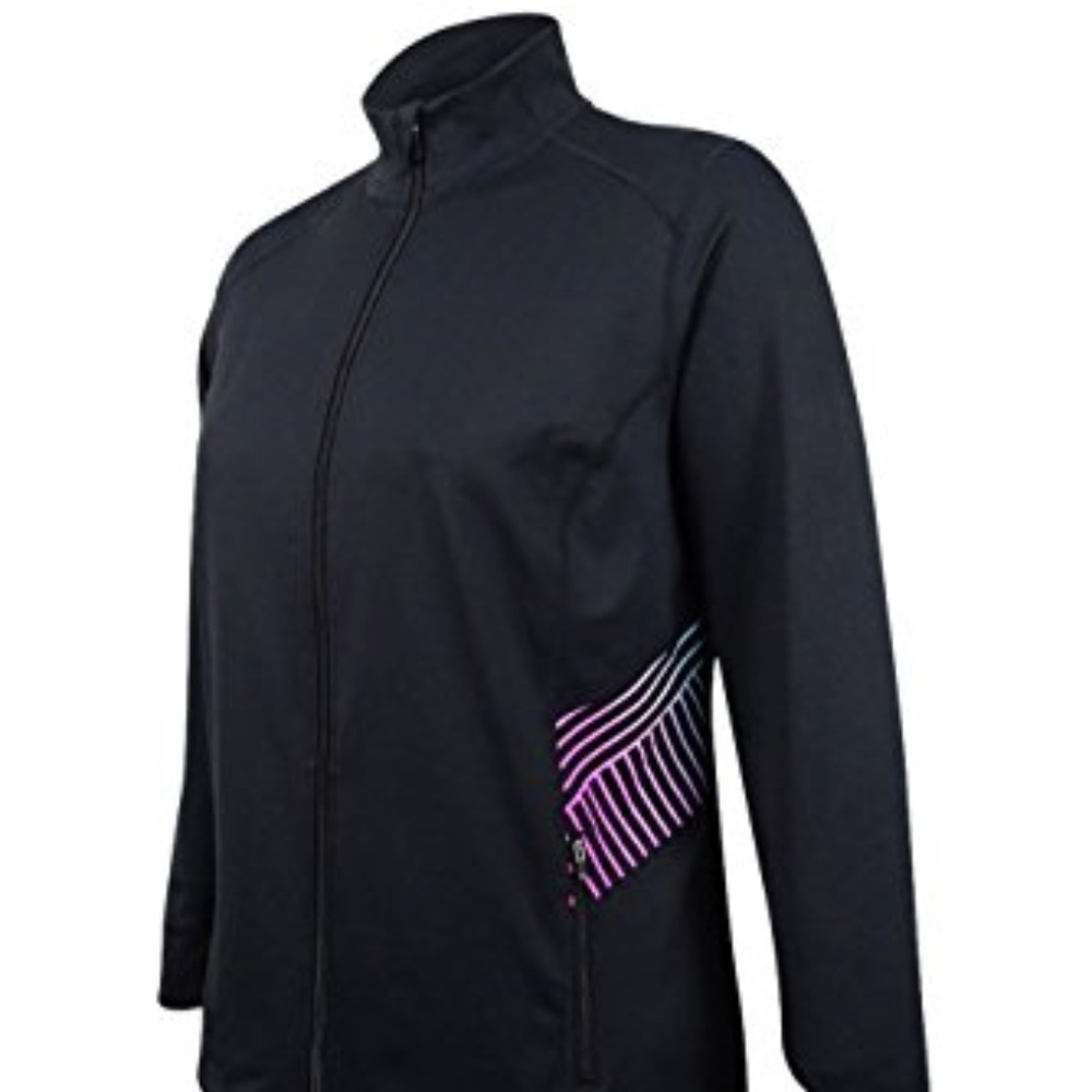 Ideology track jacket with pink and blue side